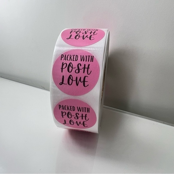 Packed with posh love | 1' round sticker | shipping supplies | thank you STICKER - Picture 6 of 6